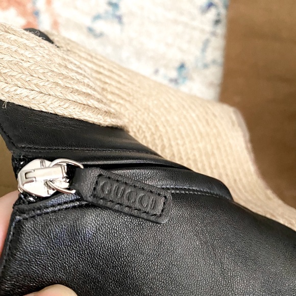 Gucci leather platform espadrille sandals 37 - Picture 12 of 12